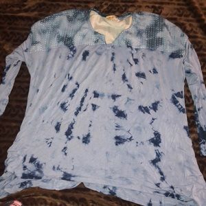 Blue Tye Dye Long Sleeved